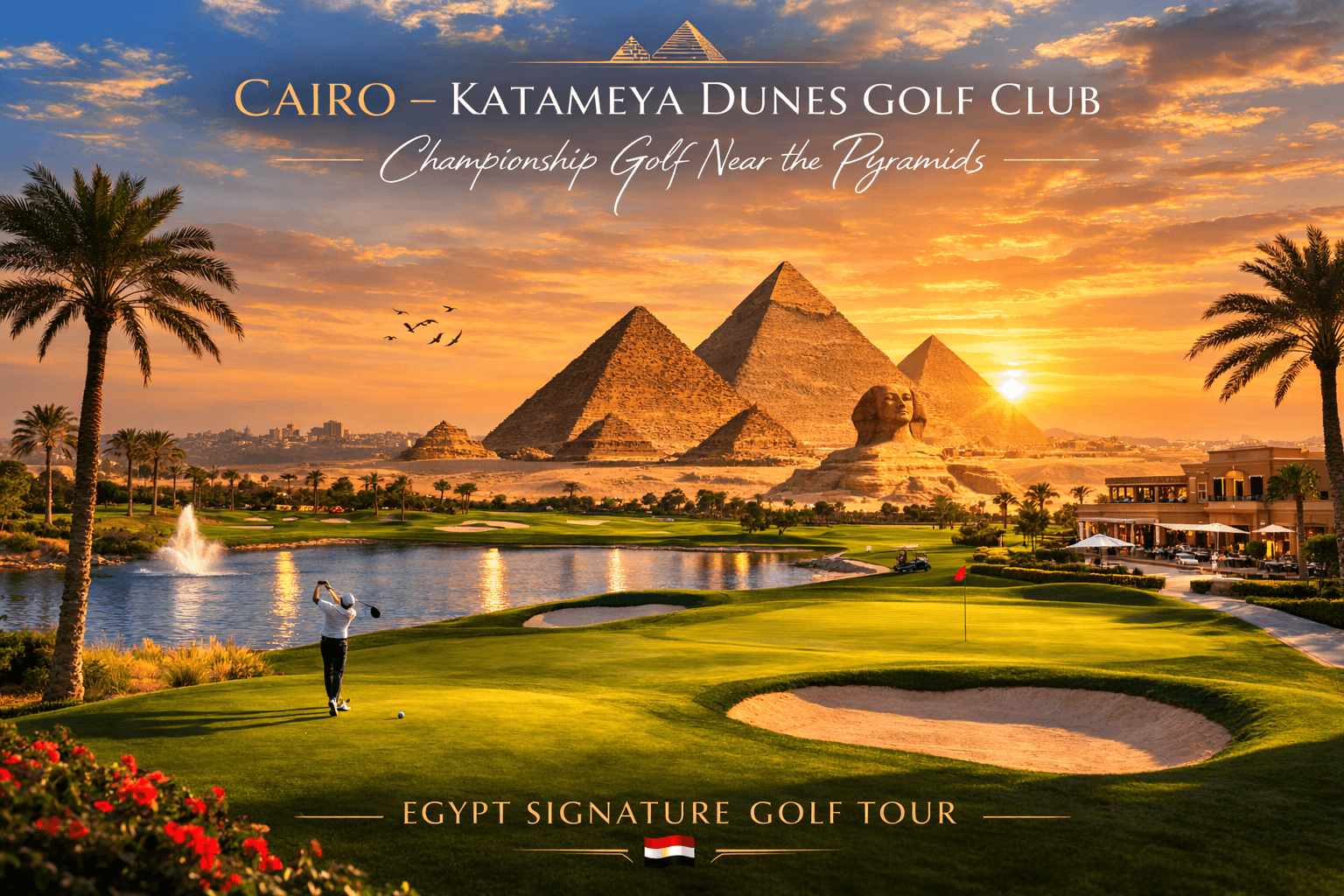 Royal Egypt Golf Tour Fairways of the Pharaohs 8 Days Cairo & New Cairo Golf Journey